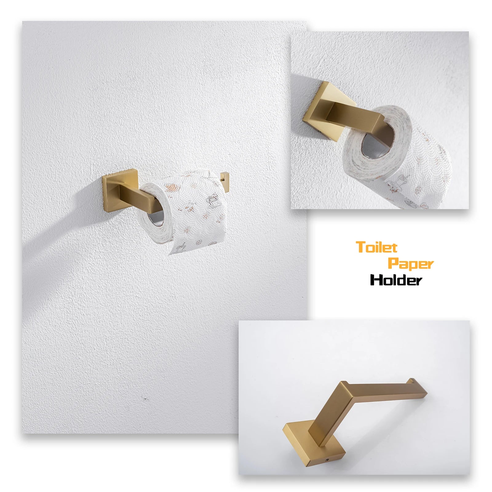 Bathroom Hardware Set Bathroom Accessories Black Robe Hook Towel Rail Bar Rack Bar Shelf Tissue Paper Holder Toothbrush Holder