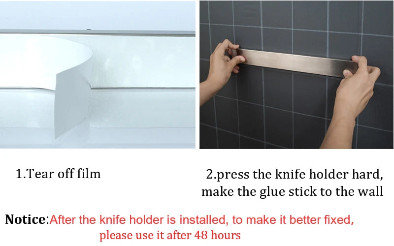 40CM 50CM Stainless Steel Knife Stand Magnetic Knife Holder Wall Block Storage Rack for Knives Kitchen Accessories Organizer