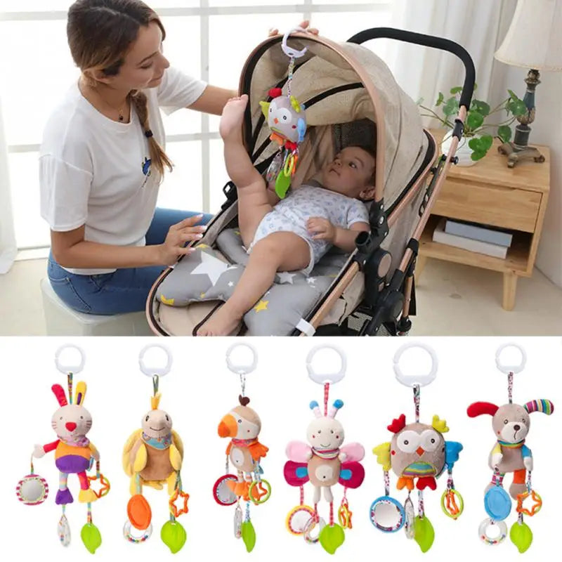 Baby Stroller Hanging Toys – Cartoon Animal Rattles