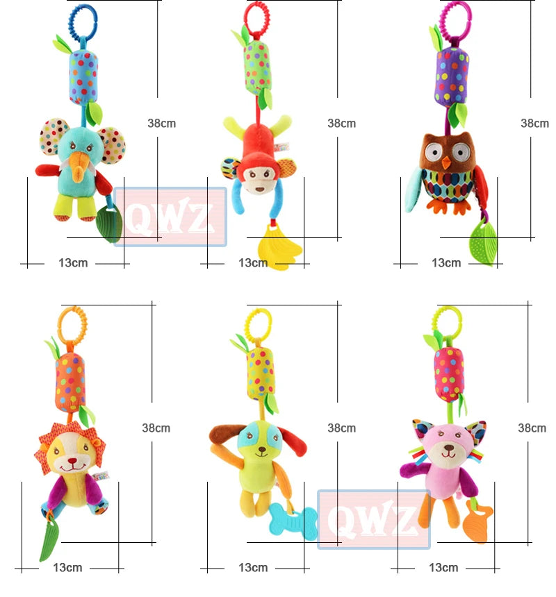 Baby Stroller Hanging Toys – Cartoon Animal Rattles