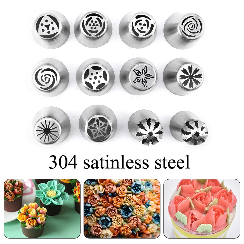 Set Boquillas Rusas de Acero Inoxidable FAIS DU | Mangas y Decoración de Pasteles 🎂