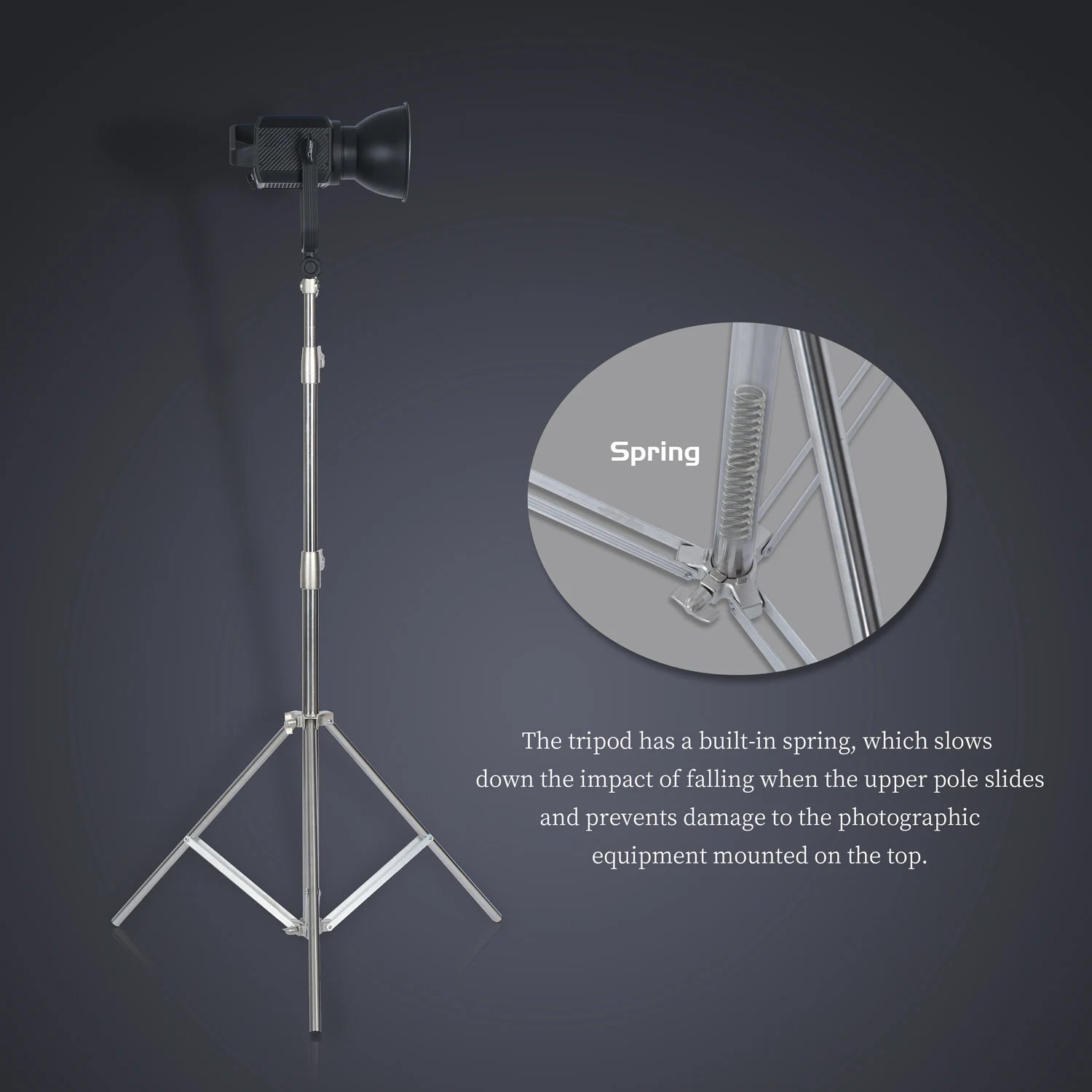 Super Stable Stainless Steel Big Tripod 2.8M Foldable Lighting Stand Tripod Photography For Fill Spot Light Softbox Photo Studio