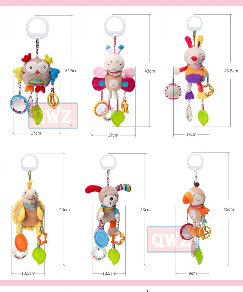 Baby Stroller Hanging Toys – Cartoon Animal Rattles