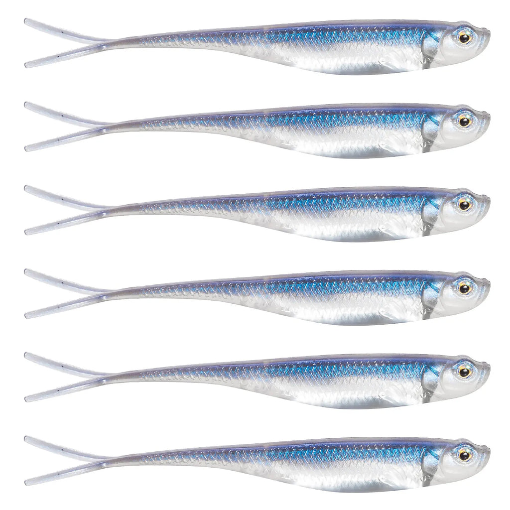 Dr.Fish 5/6 Piezas Señuelo Silicona | Cola Bifurcada | Drop Shot | Bass, Trucha y Lucio | Weedless - Firu Total Sales