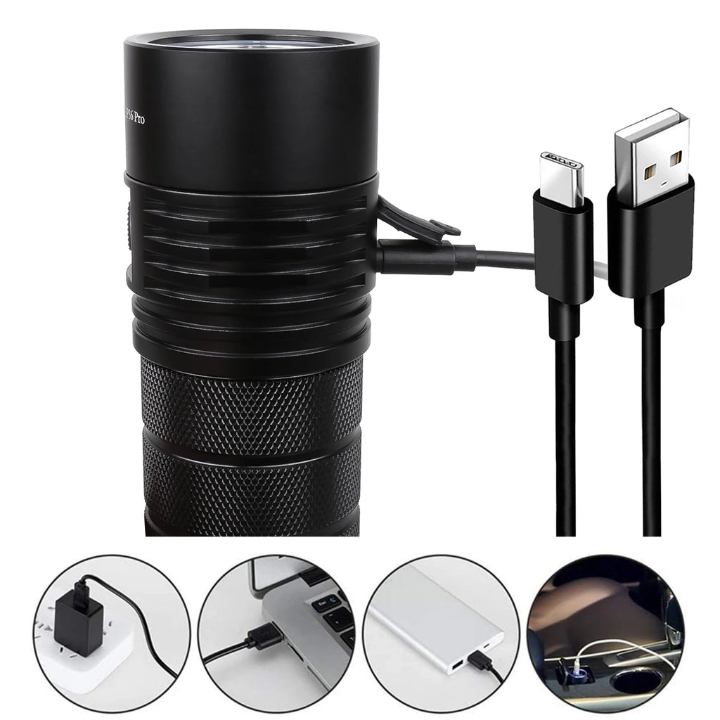 Linterna LED Sofirn SP36 Pro 8000lm | Recargable USB-C | 4 LEDs SST40