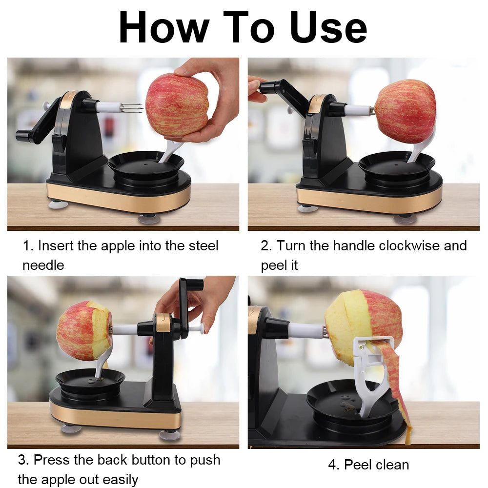 Apple Peeler Cutter Slicer Fruit Peeling Machine Hand-cranked Potato Peeler Multifunction Kitchen Corer Cutter
