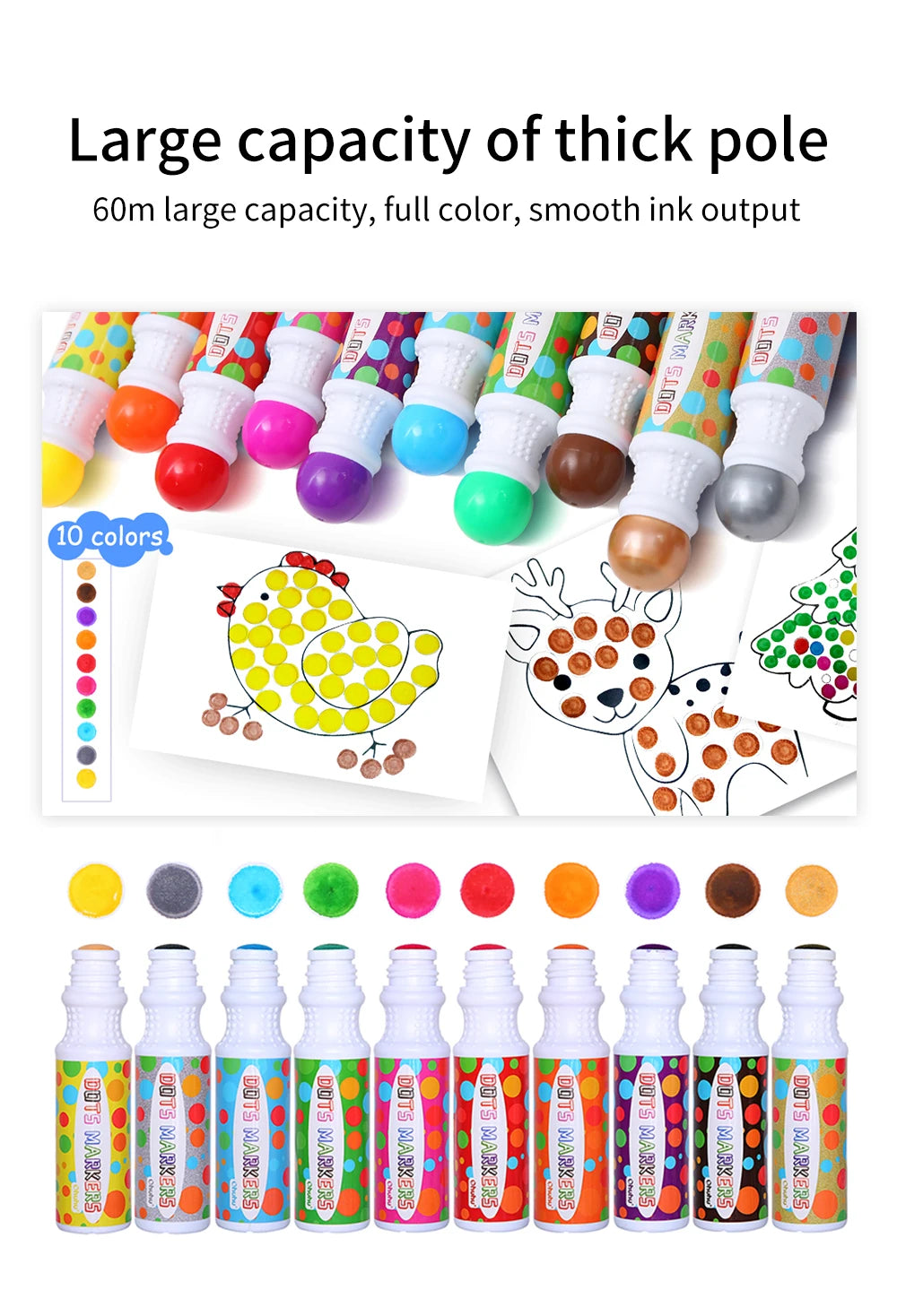 Washable Dot Markers for Kids – Bingo Painting Pens
