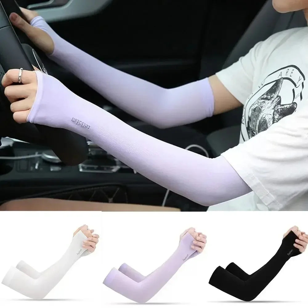 Compression UV Sleeves 1Pair Sports Arm for Basketball Cycling Running Volleyball Summer Sunscreen Arm Warmers
