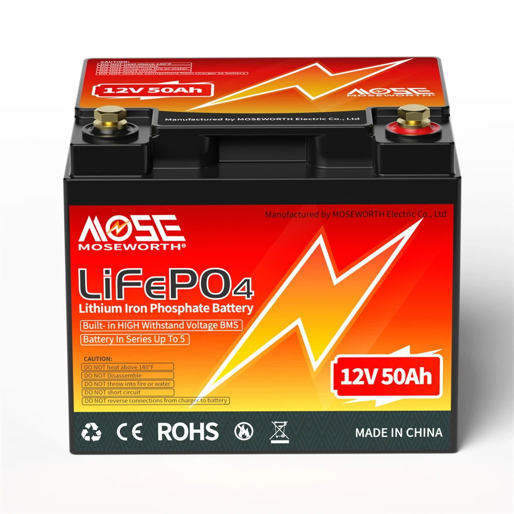 Batería LiFePO4 12V 6Ah-300Ah con BMS | Recargable | Solar y Ciclo Profundo 🔋