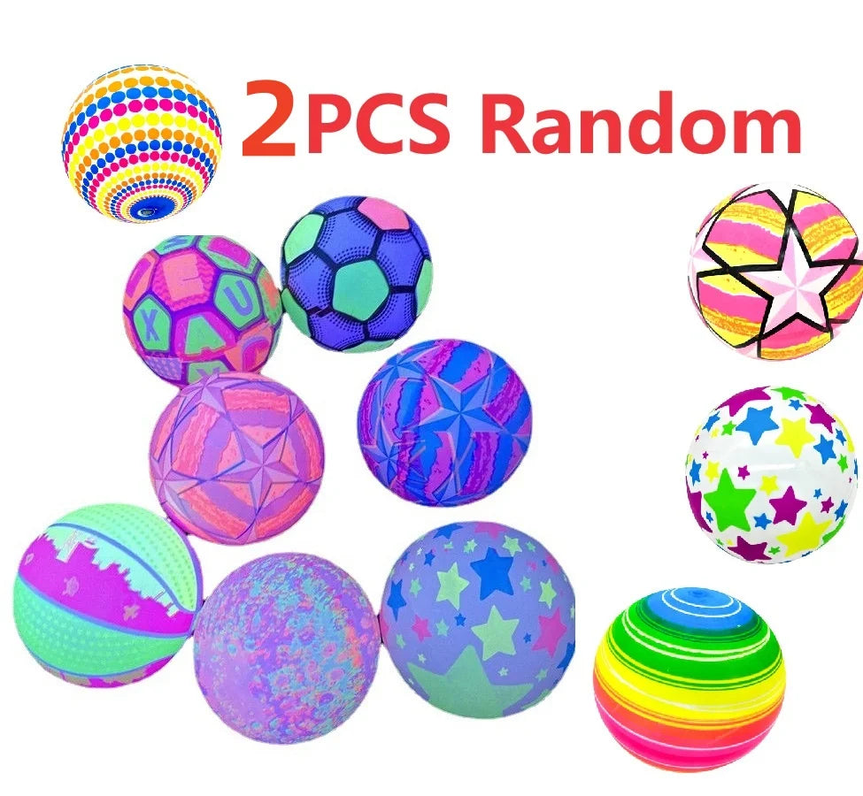 Pelotas Arcoíris Elásticas Sensoriales x2 | Juguete Antiestrés para Niños 🌈 - Firu Total Sales