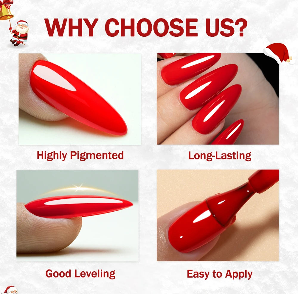 Esmalte Gel YOKEFELLOW 10ml | 122 Colores | Rojo Brillante | UV/LED Semipermanente 💅 - Firu Total Sales