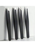 4-Pack Multi-purpose Stainless Steel Tweezers, Eyebrow Tightening Facial Hair Trimmer, Eye Shaping Makeup Tool Set