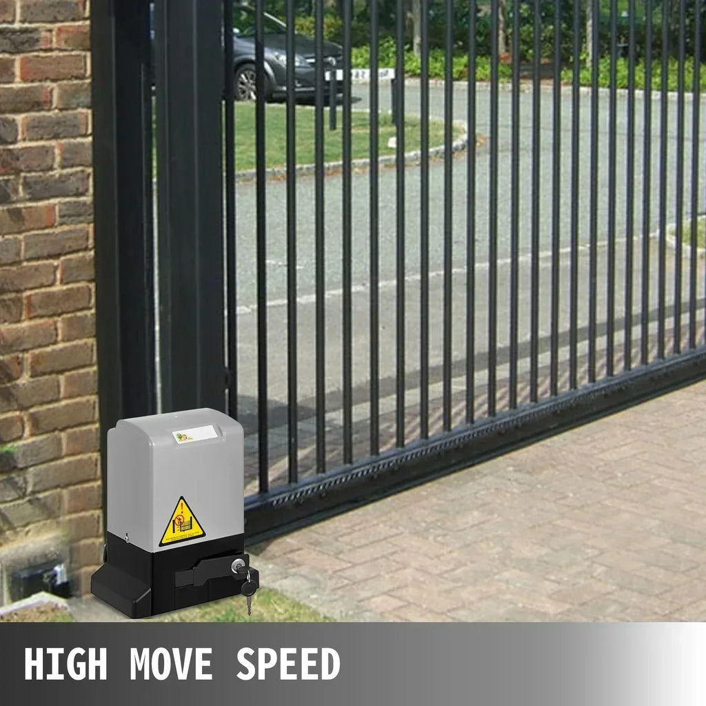 Gate Opener 1300LBS Electric Garage Door Opener Automatic Sliding 2 Keys With 4m Racks Operator for Hotel Factory School