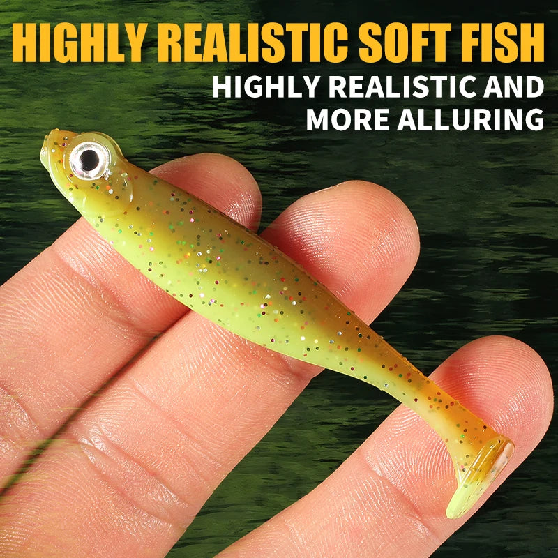 Supercontinent Shad Cola-T Silicona | 5cm/7cm | Swimbait Wobbler | Pesca Mar, Lago y Río - Firu Total Sales