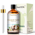 PHATOIL 100ML Coconut Peach Blueberry Mango Fragrance Oil Apple Banana Grape Lemon Aroma Oil for Oil Diffuser Soap Candle Making