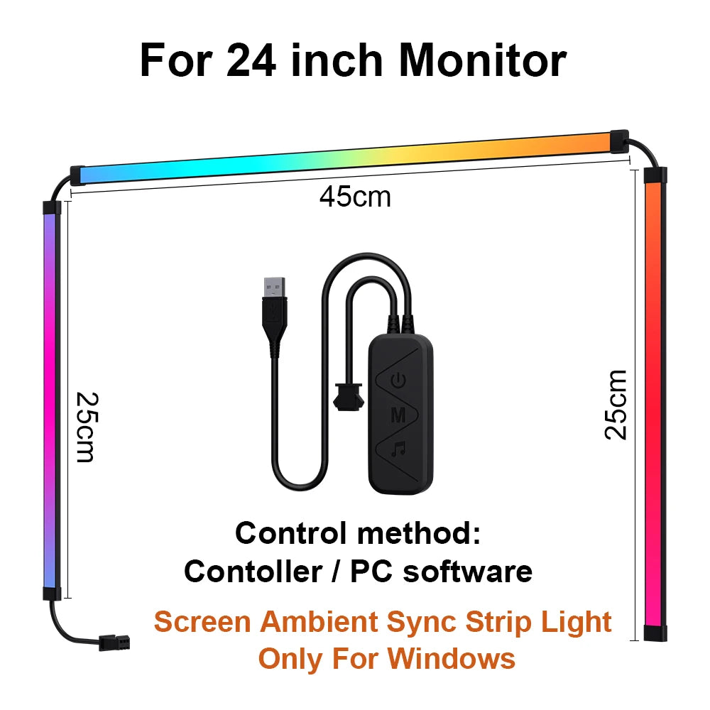 Tira LED RGB Lumtang Ambiental | Sincronización TV/PC/Monitor | Gaming | DIY | Decoración Hogar - Firu Total Sales