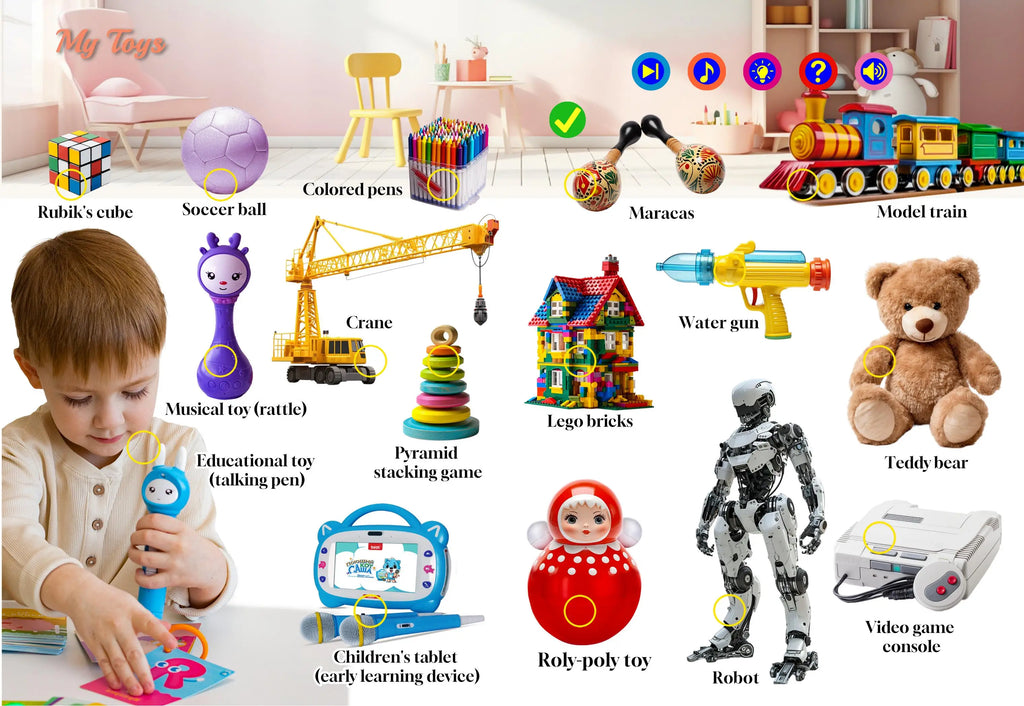 biidi English Language Children Audio Books Point Reading Learning Books Early Educational Machine Kids Baby Studying Toys Gifts