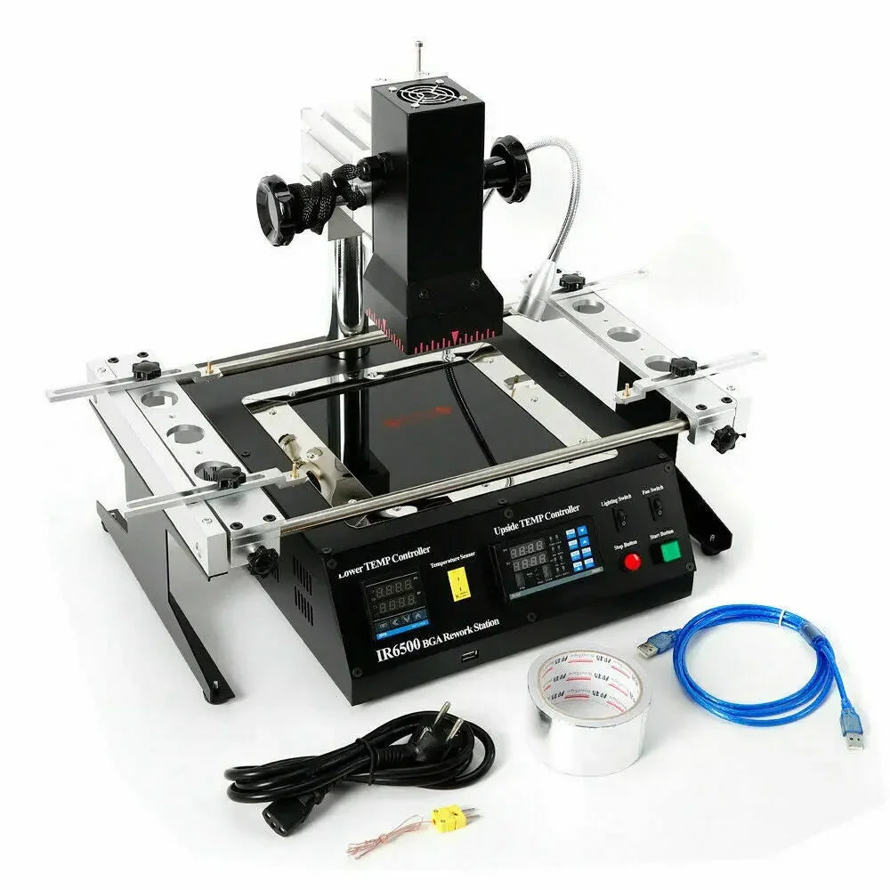 IR6500 BGA Rework Station Infrared Solder Welder System with Closed-loop Temperature Control w/USB Cable for Welding  Rpairing