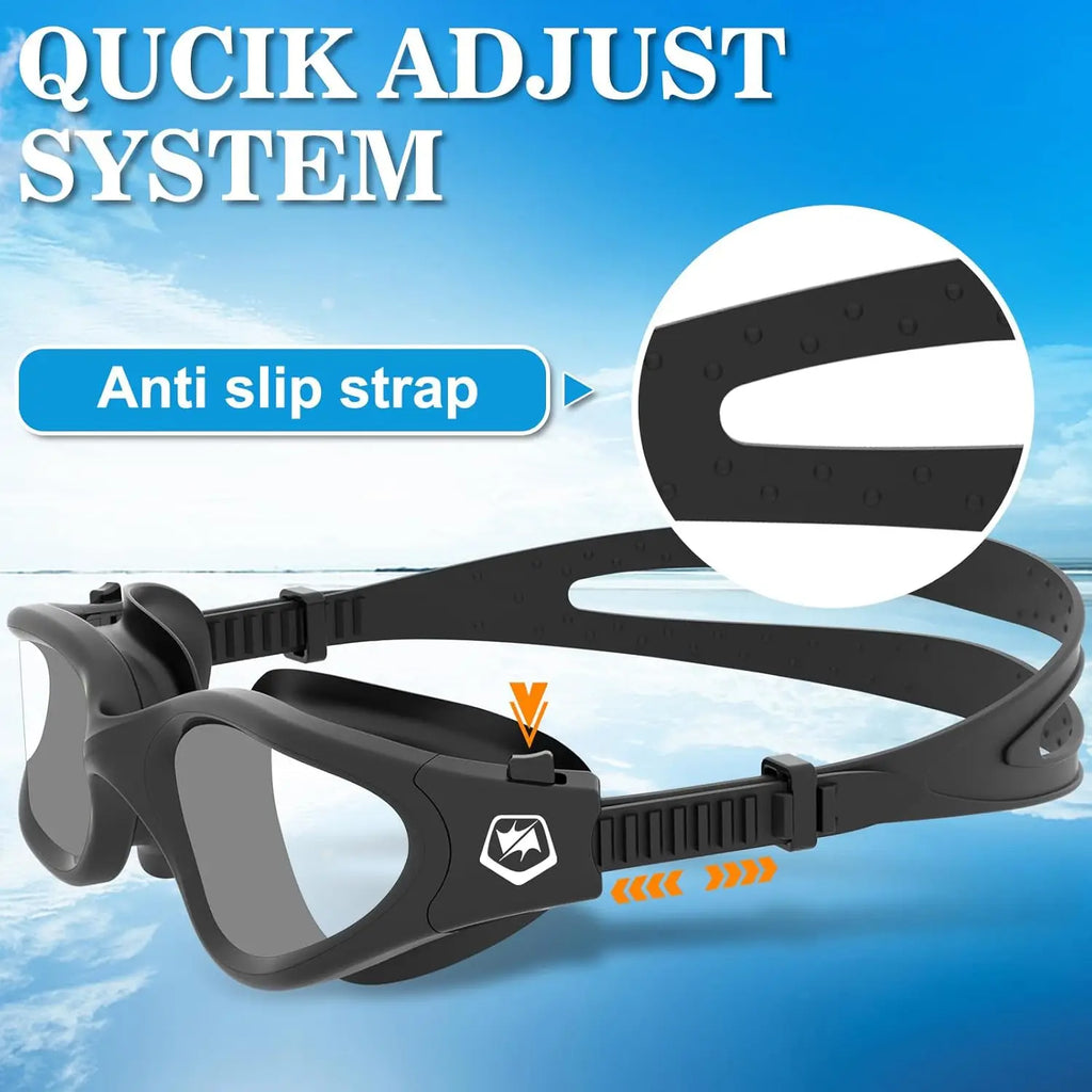 Polarized Swimming Goggles Anti Fog UV Protection No Leak Clear Vision for Men Women Adults