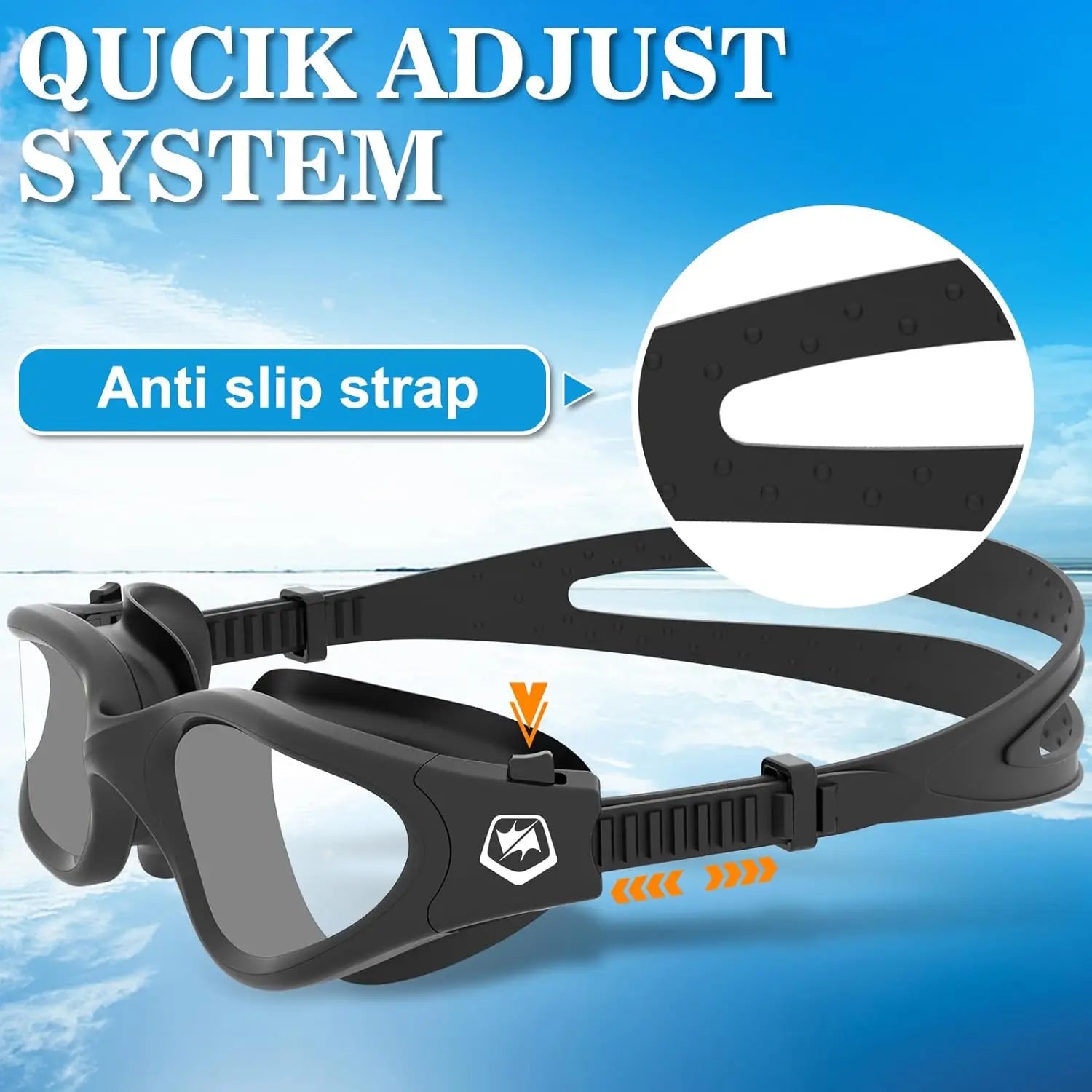 Polarized Swimming Goggles Anti Fog UV Protection No Leak Clear Vision for Men Women Adults