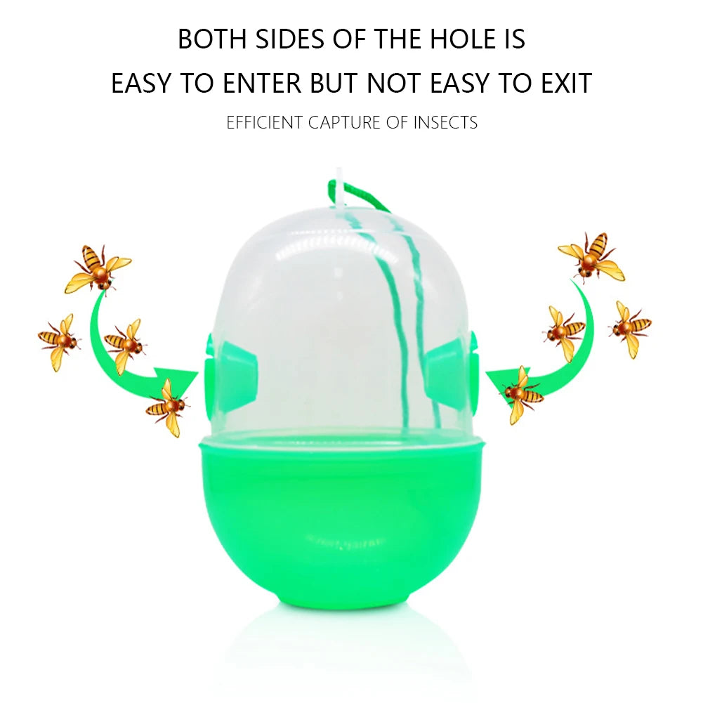 Hanging Wasp Fly Trap Reusable Wasp Insect Traps Wasps Control Wasp Bee Catcher Easy To Use for Home Garden Orchard Farm