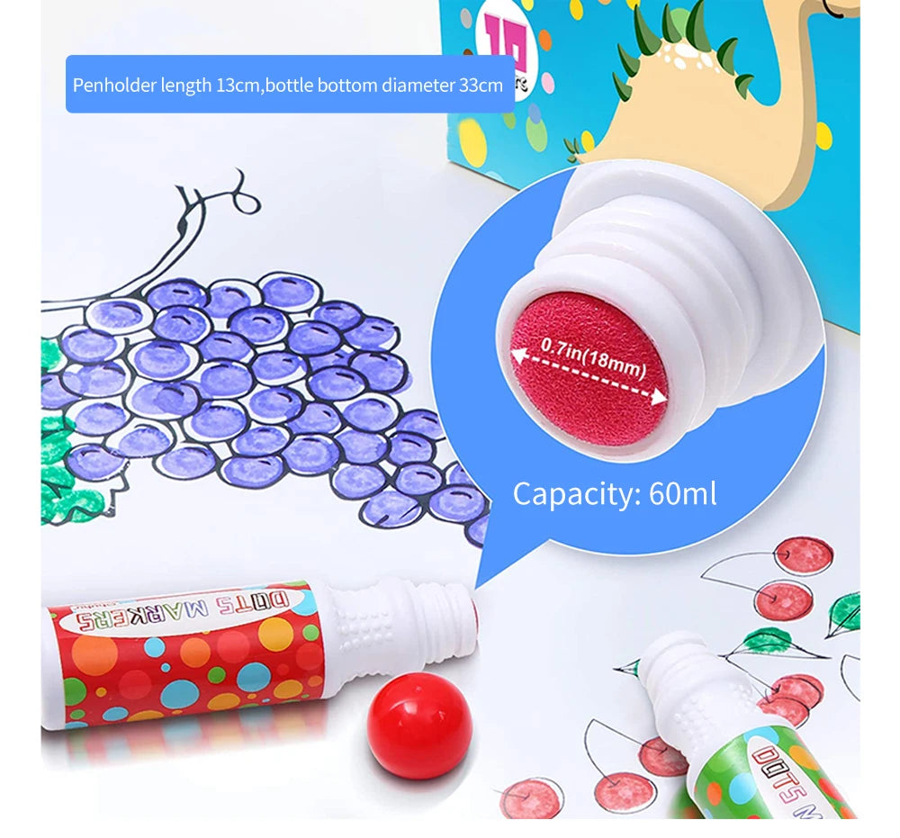 Washable Dot Markers for Kids – Bingo Painting Pens