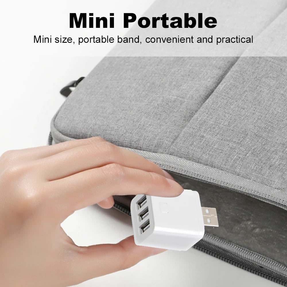 Work With Tuya WiFi/Zigbee Smart Micro 1 2 3 USB Adaptor Switch 5V Mini USB Power Adaptor Plug for Alexa Google Yandex Alice