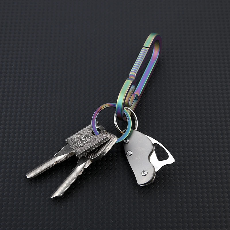 TC4 Titanium Alloy Woodpecker Folding Knife EDC Portable Keychain 7CR Steel Blade Knife Express Unpacking Pocket Knife EDC Tool