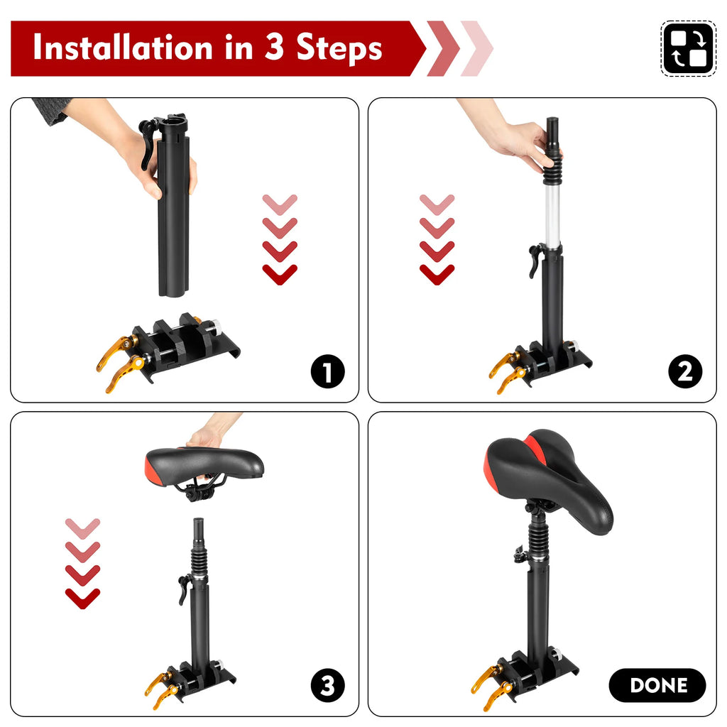 Asiento Plegable para Scooter Eléctrico | Altura Ajustable | Compatible Xiaomi M365 🛥️