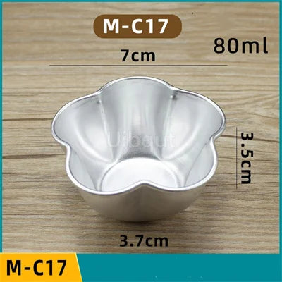 Set 5/10pcs Moldes Mini Acanalados de Aluminio para Pudding y Mousse 🍰