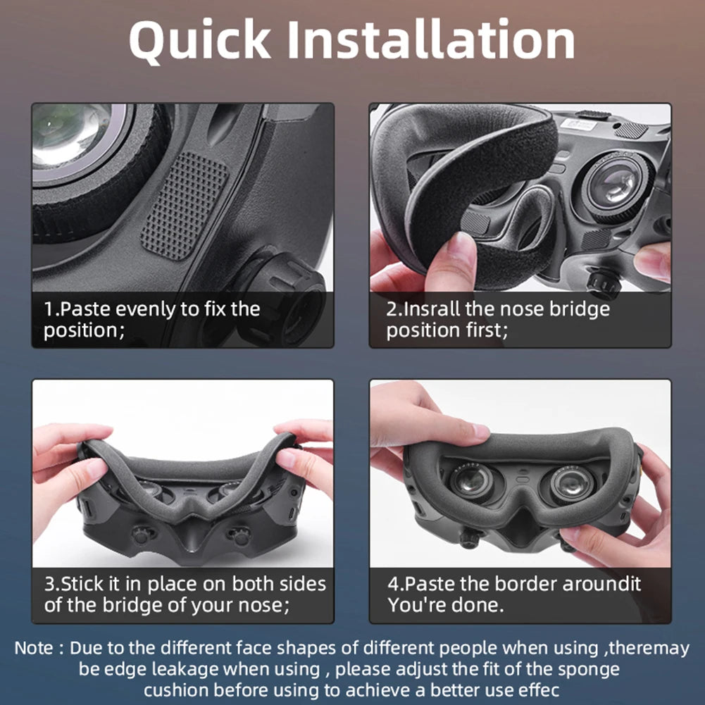 Eye Pad For Dji Avata Goggles 2 Flight Glasses Soft Sponge Eye Face Cushion Replacement Cover For Avata Accessories Y0e7 - Firu Total Sales