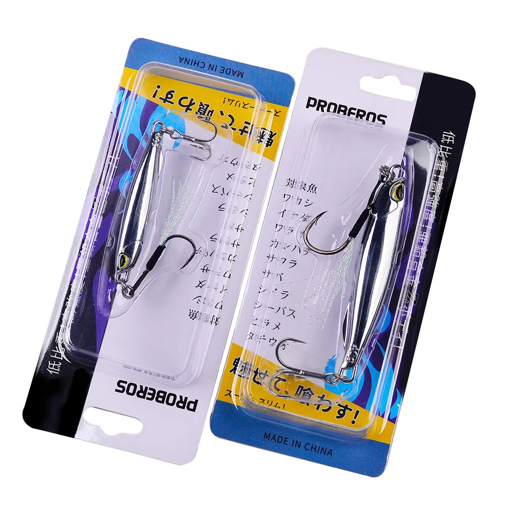 3pc 20gElectroplated Spoon Metal Jigs Fishing Lures with Hooks -10g-80g Ideal for Catching Mackerel, Bass and More