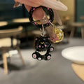 Cute Resin Kitten Keychain with Bell Mini Cat Charm For Keys Bag Purse Gift For Cat Lovers Girls Friends Birthday Gift