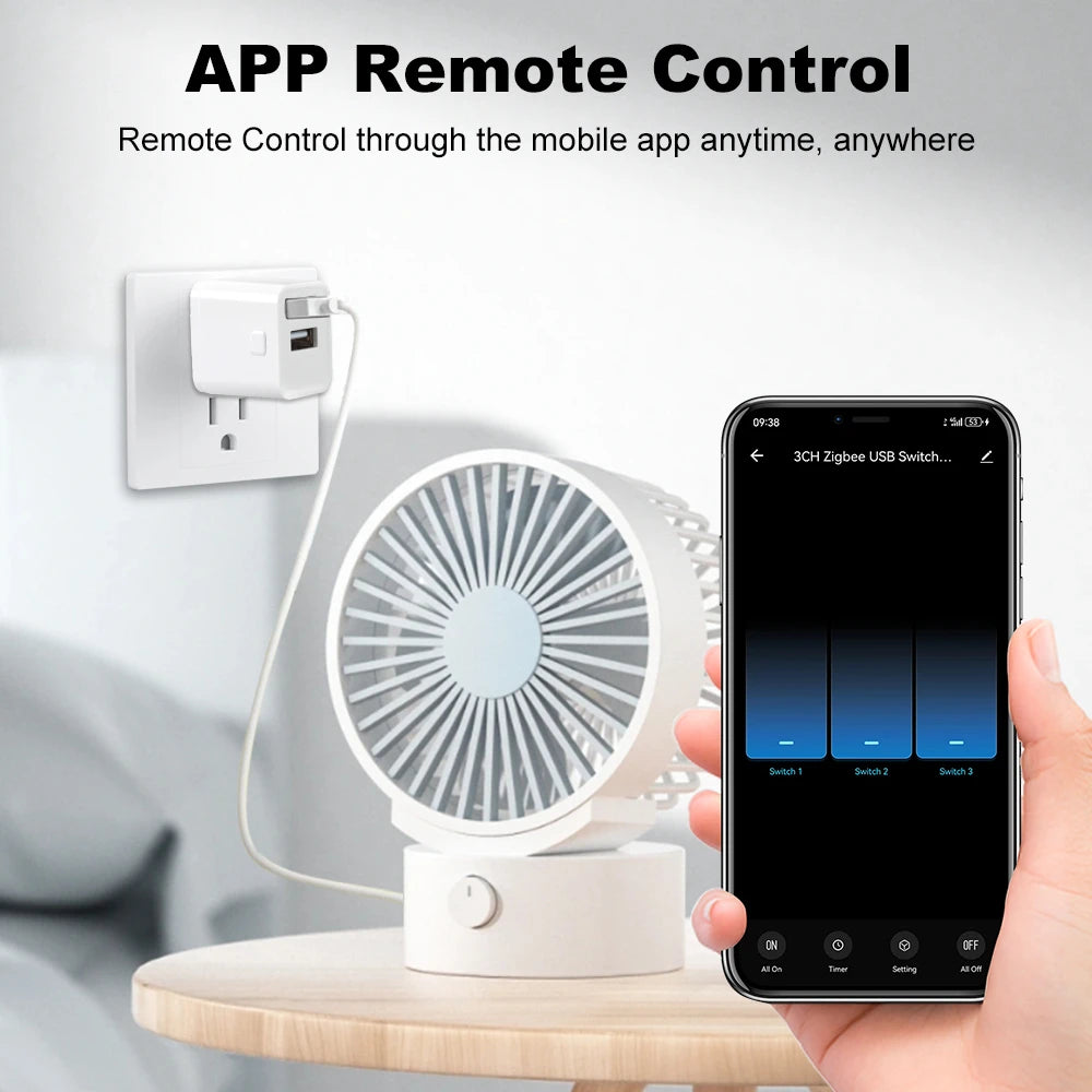 Work With Tuya WiFi/Zigbee Smart Micro 1 2 3 USB Adaptor Switch 5V Mini USB Power Adaptor Plug for Alexa Google Yandex Alice