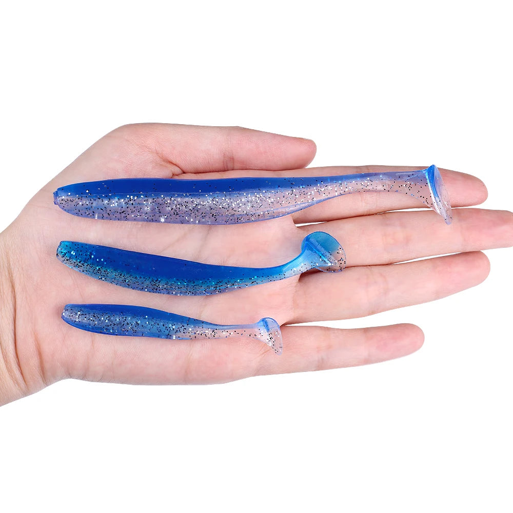 QXO 50 Piezas Señuelos Silicona | Swimbait Shad Wobbler | 7/10/13cm | Pesca Mar, Lago y Río - Firu Total Sales
