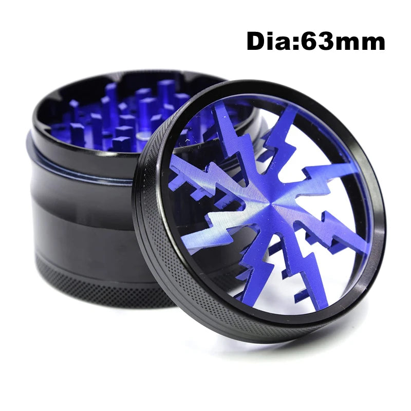 40mm/50mm /62mm 4 Layers Herbal Grinder Pepper Pot Spice Tobacco Mill Aluminum Alloy Dry Herb Crusher Smoking Cigarette Tools