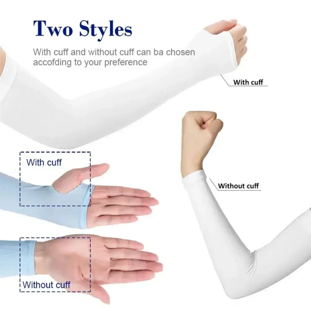 Compression UV Sleeves 1Pair Sports Arm for Basketball Cycling Running Volleyball Summer Sunscreen Arm Warmers