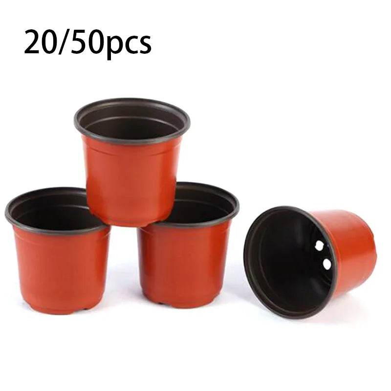 20/50pcs Macetas de Plástico para Vivero y Jardín | Herramientas de Cultivo 🌱