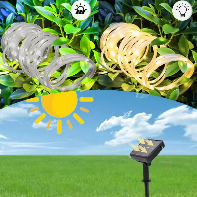 Luces Solares Tubo Cuerda Exterior IP65 WPOSTAR | 7m-32m | Navidad y Jardín - Firu Total Sales