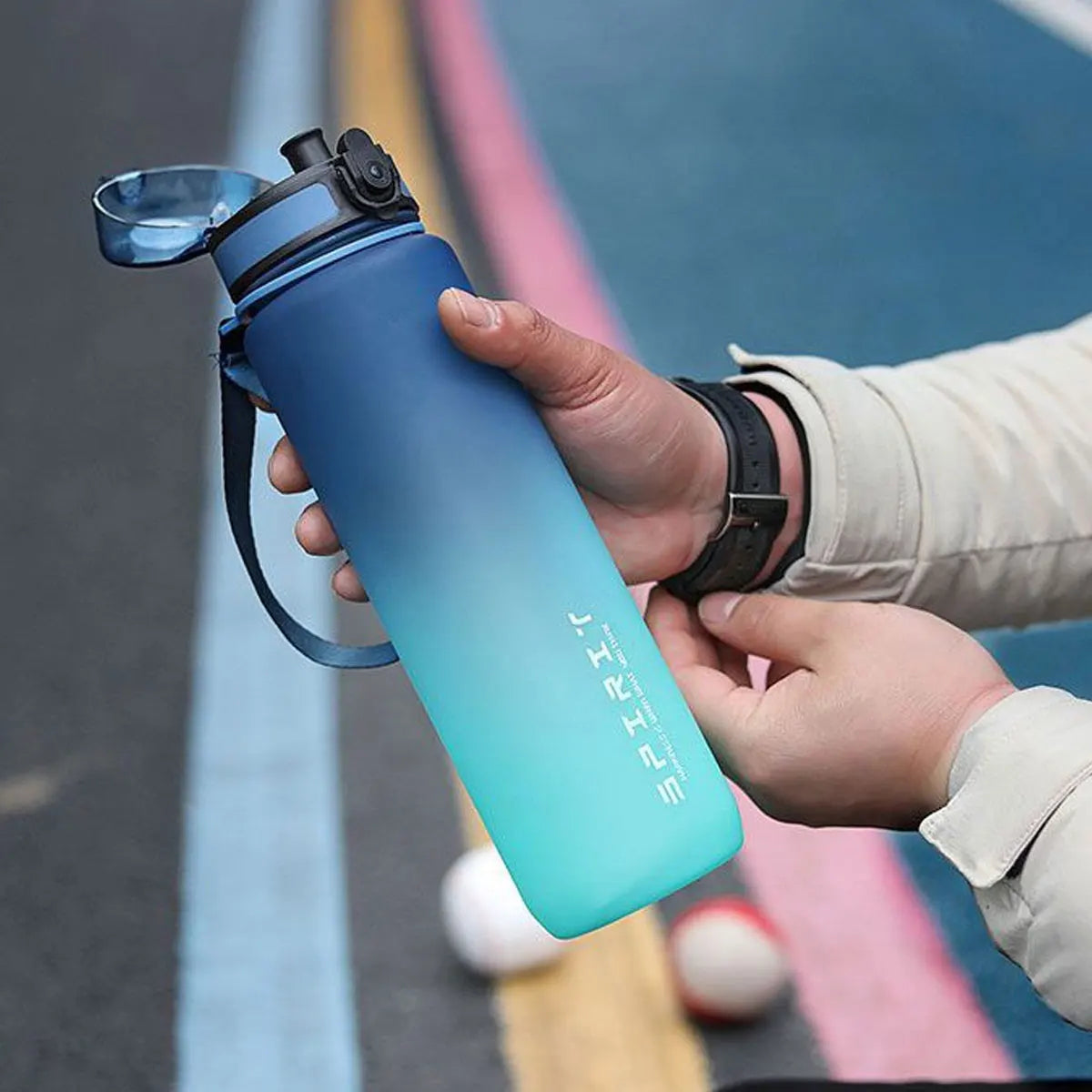 Gradient Water Bottle - 1000ml/600ml/750ml Capacity Outdoor Camping Gym Suitable Holiday Gift Birthday
