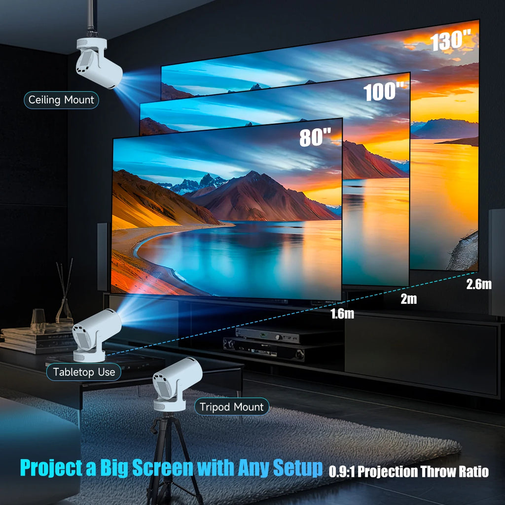 Proyector Magcubic HY300 Pro+ | Android 14 | WiFi 6 | BT5.4 | 8000 Lúmenes | Cine en Casa - Firu Total Sales