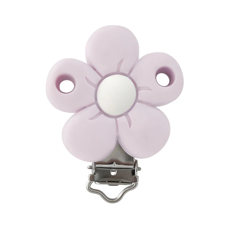 1/3/10pcs Silicone Flower Pacifier Clips Food Grade Teethers For Baby DIY Baby Soother Nursing Pacifier Chain Accessories
