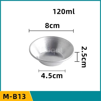 Set 5/10pcs Moldes Mini Acanalados de Aluminio para Pudding y Mousse 🍰