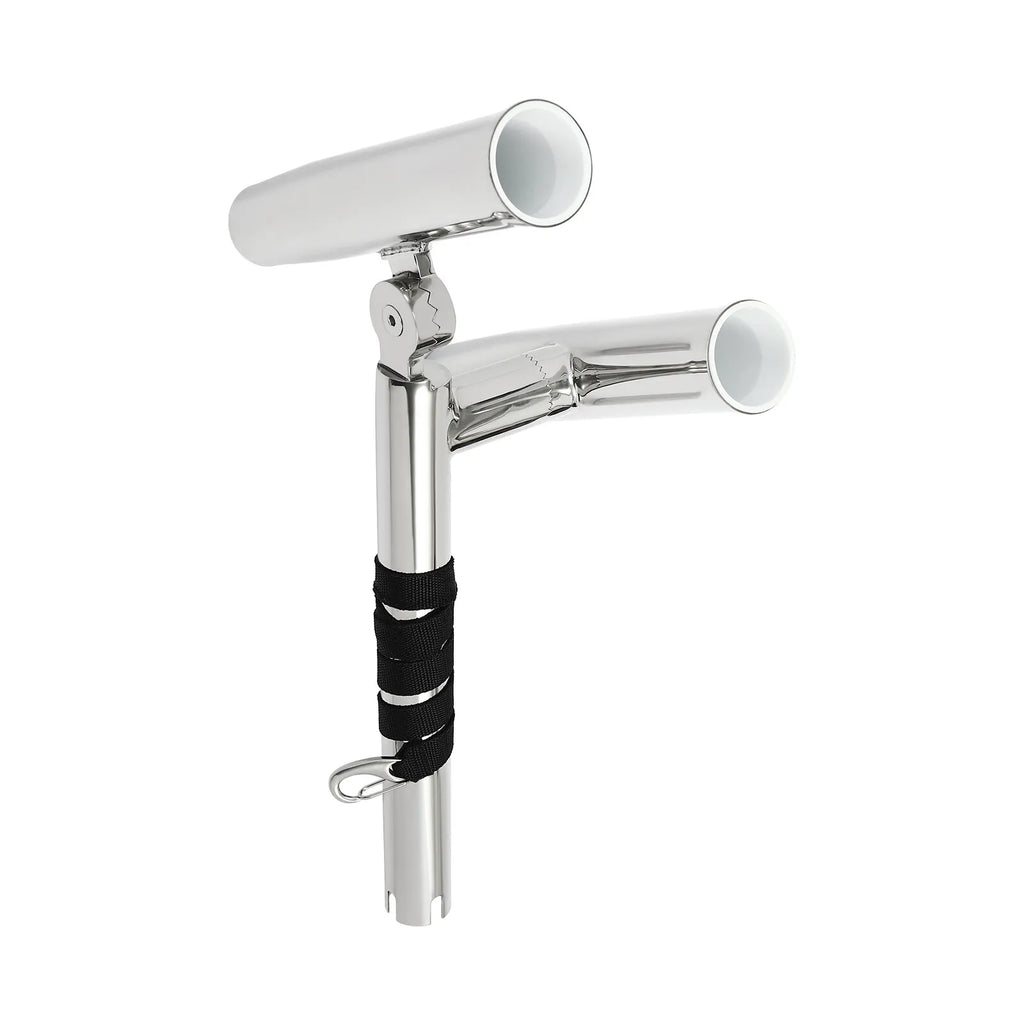 Adjustable Double Angle Fishing Rod Holder for Boats Yachts Stainless Steel Corrosion Resistant and Durable