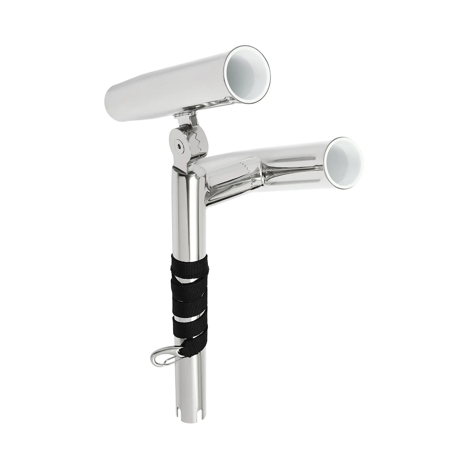 Adjustable Double Angle Fishing Rod Holder for Boats Yachts Stainless Steel Corrosion Resistant and Durable