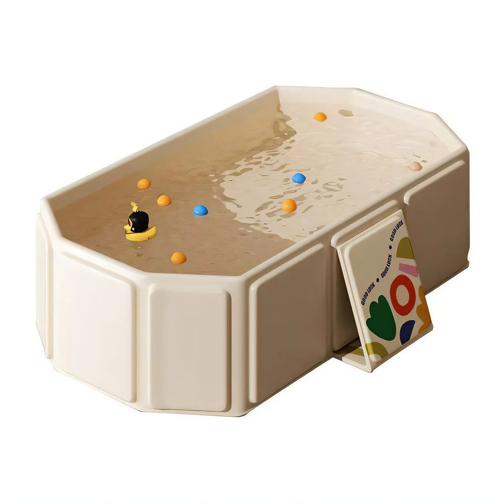 Foldable Baby Bathtub with Drain — Compact Infant Tub | All Ages