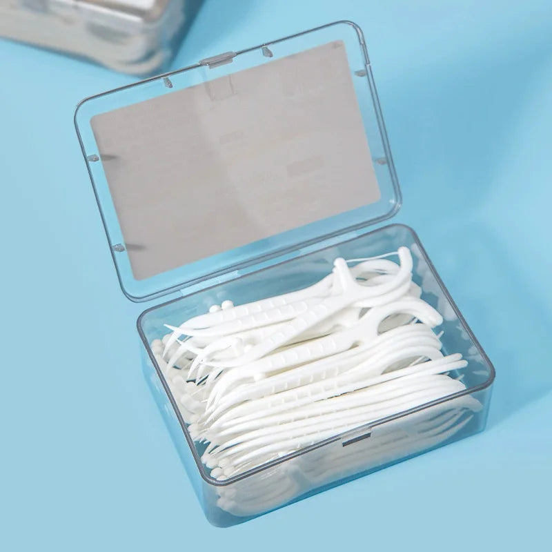 Individually Wrapped Dental Floss Picks, Hygienic. 8x6x3cm, Portable, for On-the-Go Freshness