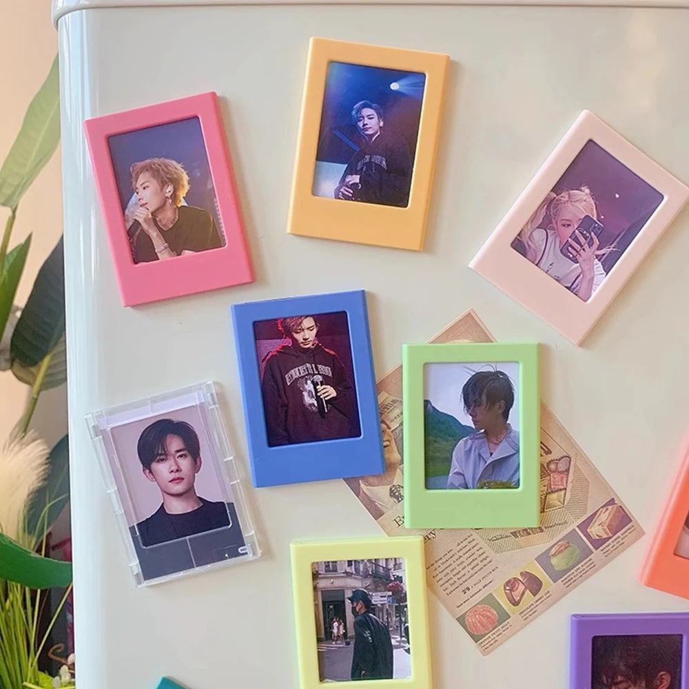 New Magnetic Picture Frames for Refrigerator 3 Inch Fridge Color Photo Frame Magnets Album Valentine's Day Gift Anniversary