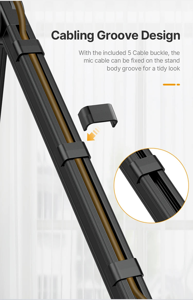 Vijim LS24 LS25 Microphone Boom Arm Stand Heavy Duty Desktop Adjustable DSLR Camera Smartphone Microphone Mount for Blue Yeti