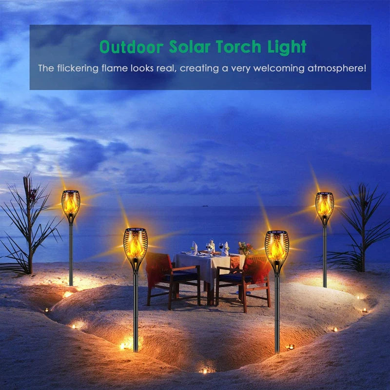 Antorcha Solar 96 LED Efecto Llama Bailarina ZTree | IP65 | Jardín y Patio Exterior - Firu Total Sales